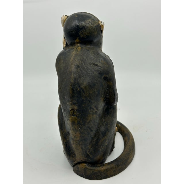Antique Iron Monkey Doorstop For Sale In Savannah - Image 6 of 10