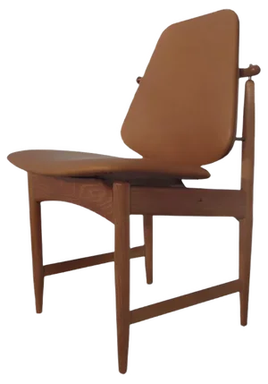Teak and Brass Side Chair by Arne Hovmand-Olsen for Mogens Kold, 1950s