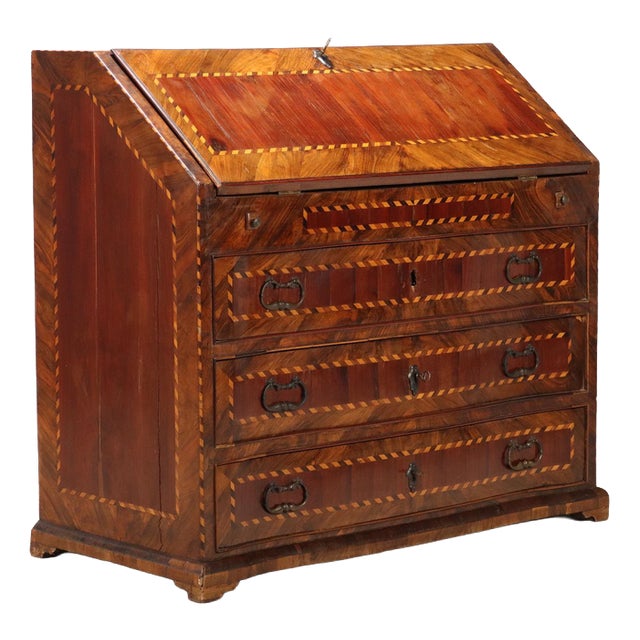 Antique Flap Cabinet in Wood, Italy, 18th Century For Sale