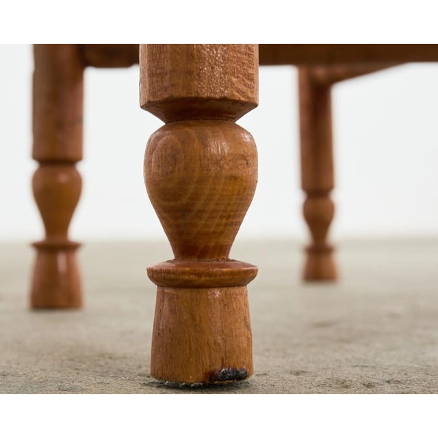 Moorish Moroccan Style Folding Wood Brass Tray Drinks Table For Sale - Image 11 of 12