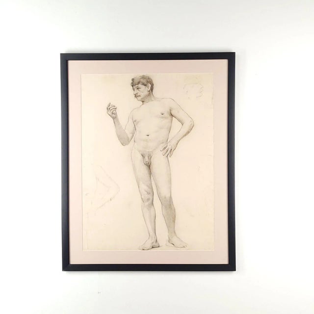 Black École Des Beaux-Arts Academic Study, France, 19th Century For Sale - Image 8 of 8