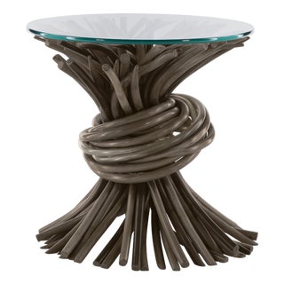 Century Furniture Knot End Table, Grey For Sale