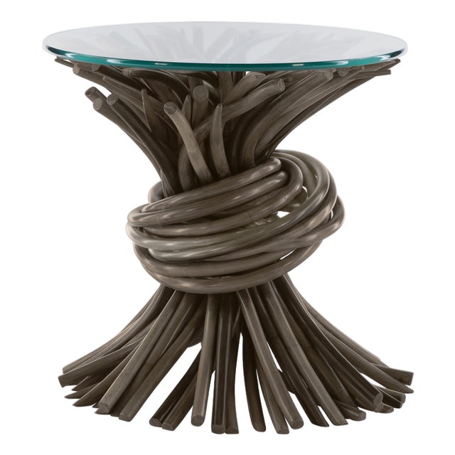 Century Furniture Knot End Table, Grey For Sale