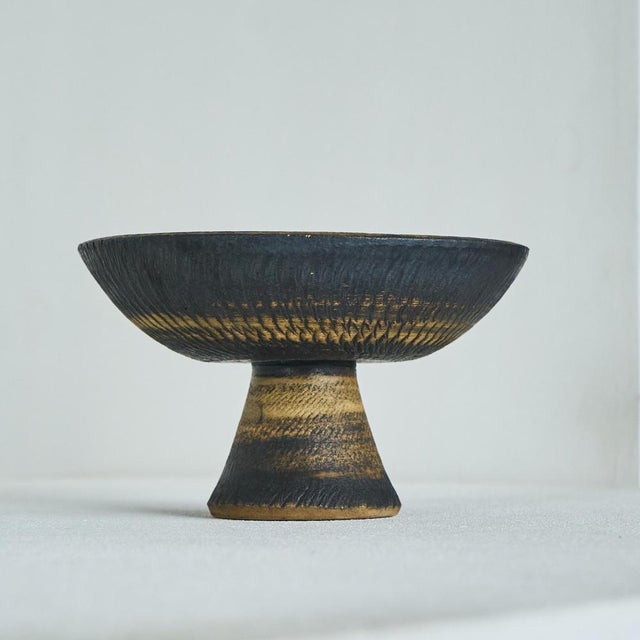 Mid-Century Modern Studio Pottery Pedestal Bowl, 1940s For Sale - Image 4 of 11