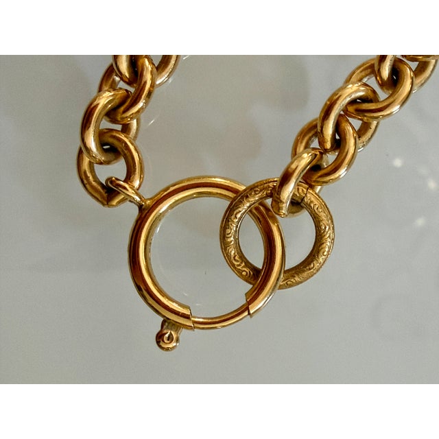 Chanel 1994 Spring Collection CC Logo Medallion Necklace in Gold Plate For Sale In Savannah - Image 6 of 18