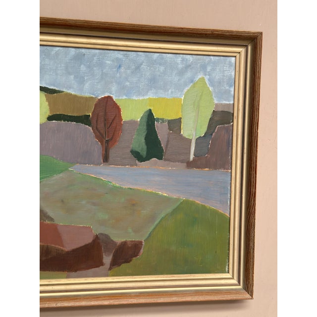 Carl‑einar Andersson, Trees and Fields, 1959, Oil on Panel, Framed For Sale - Image 12 of 18