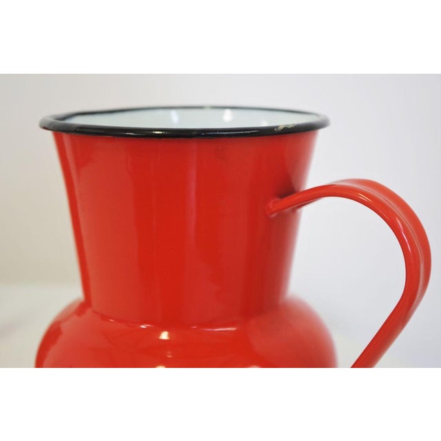Enamelled Metal Jug & Teapot Set, 1950s, Set of 4 For Sale - Image 12 of 17