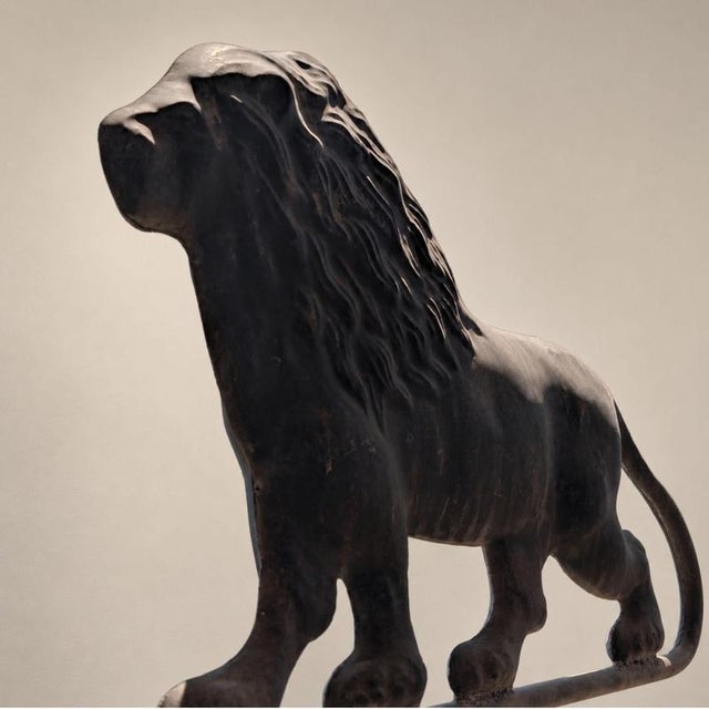 Antique Italian Copper Weathervane with Lion, 1900s For Sale - Image 5 of 7