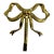 Vintage Brass Ribbon Bow Wall Hook For Sale