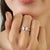 Four Stone Marquise Cut Moissanite Butterfly Cocktail Ring in 925 Silver Size 6 For Sale - Image 4 of 15