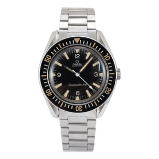 Vintage 1966 Omega Seamaster 300 41mm X 48mm 165.024 Black Steel Automatic Watch For Sale