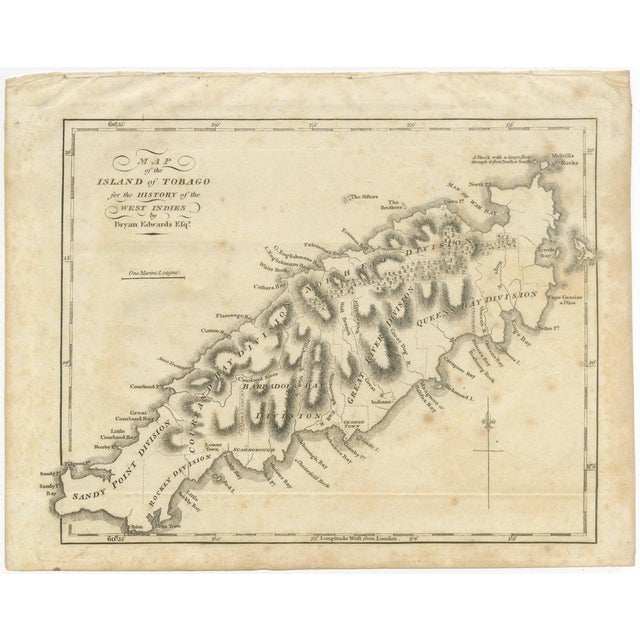 Antique Caribbean Maps of St. Kitts, Antigua, Virgin Islands & Tobago, 1818, Set of 4 For Sale - Image 9 of 10