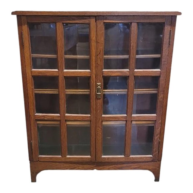 Antique Mission Oak Bookcase For Sale