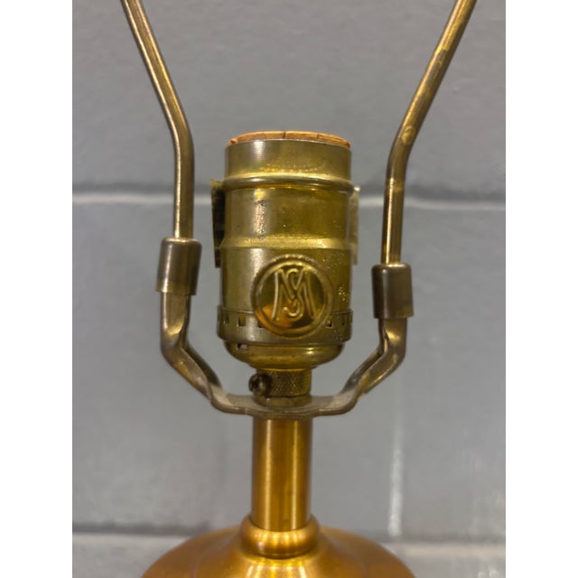1980s Vintage Maitland Smith Crushed Eggshell Table Lamp With Wave Motif For Sale - Image 5 of 7