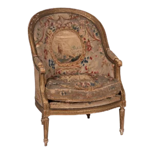 Antique French Louis XVI Bergere Armchair