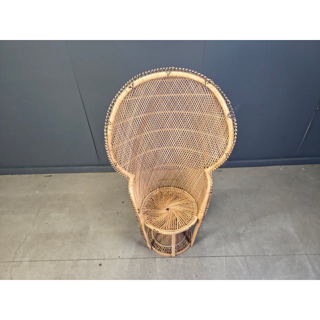 Vintage Wicker Peacock Chair, 1970s For Sale - Image 10 of 13