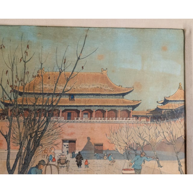 Early 20th Century Woodblock Print by Elizabeth Kelly, Forbidden City Gate, Peking For Sale - Image 9 of 15