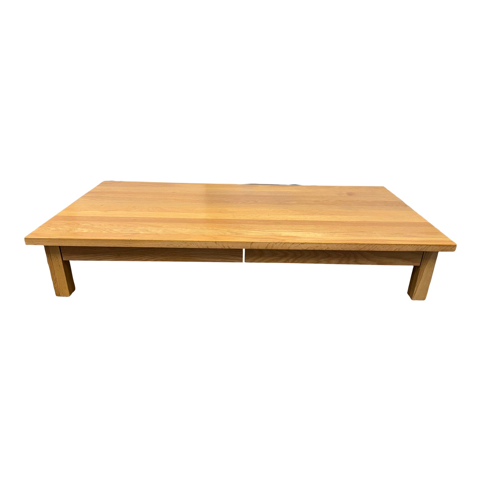 Muji Minimalist Coffee Table + Two Drawers | Chairish