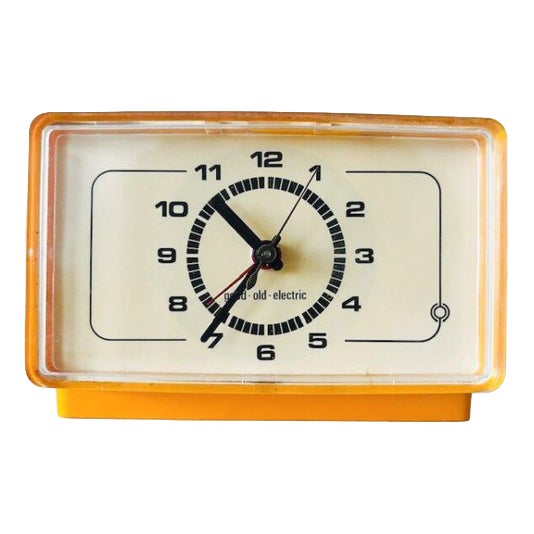 Vintage Electric Alarm Clock from Good Old Electric, 1970s For Sale
