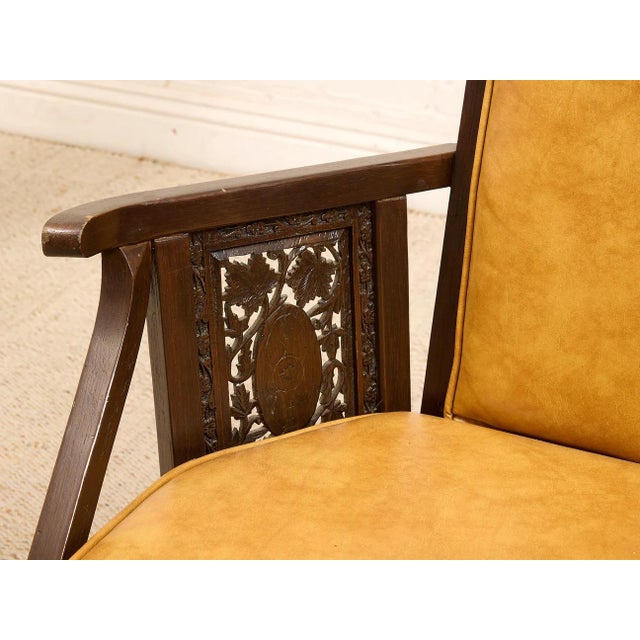 Wood Orange Vintage Mid Century Armchairs For Sale - Image 7 of 12