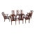 1980s Set Henkel Harris Cherry Queen Anne Chairs Dining Room For Sale