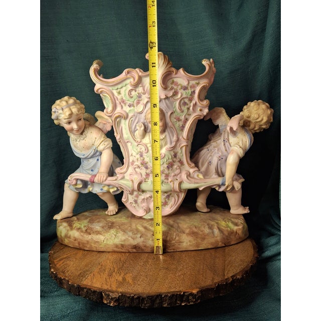 Presenting a magnificent, exhibition-scale late 19th-century Victorian figural bisque porcelain parlor centerpiece...