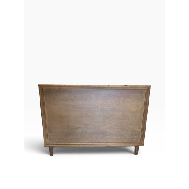 Brass Vintage Mastercraft Burl Wood Three-Drawer Chest or Nightstand For Sale - Image 8 of 12