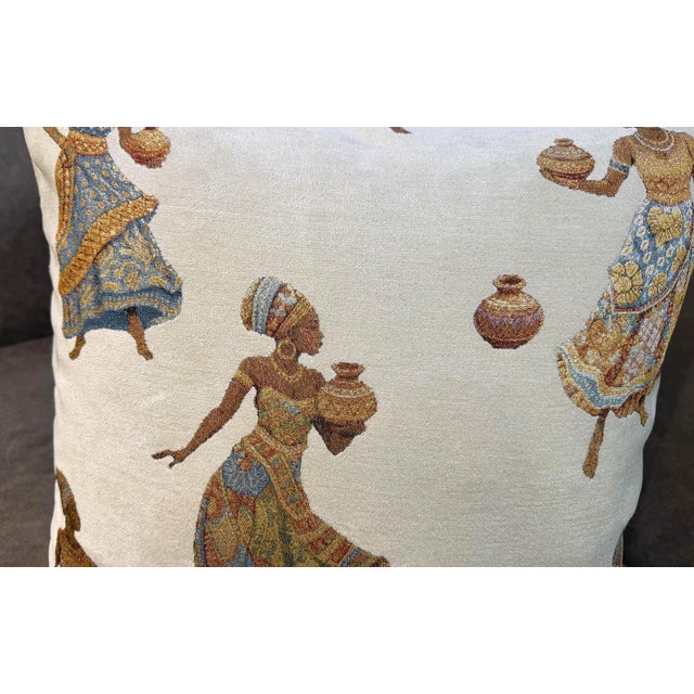 Woven African Women Cushion Cover For Sale - Image 4 of 14
