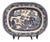 Large Blue and White Fine Earthenware Dish with Chinoiserie Decoration, 1800s For Sale