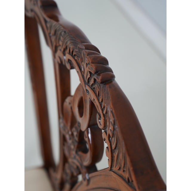 Carved Mahogany Chippendale Style Chair W. Claw Feet For Sale - Image 14 of 18