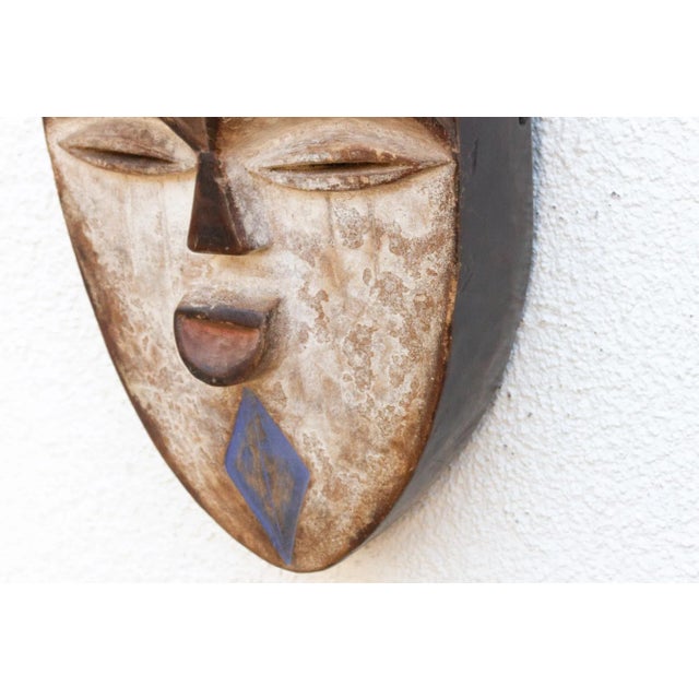 Charming Carved & Painted Kwele Mask For Sale In Los Angeles - Image 6 of 11