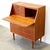 1950s Danish Teak Secretary Desk With Hidden Vanity & Mirror For Sale - Image 9 of 11