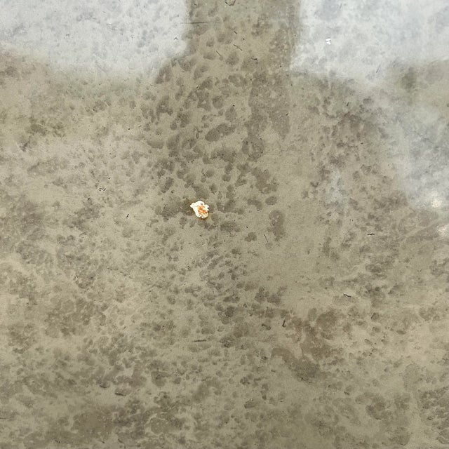 Late 20th Century Faux Marble and Brushed Stainless Small Credenza Server Cabinet Post Modern 1980’s Karl Springer Style For Sale - Image 5 of 12