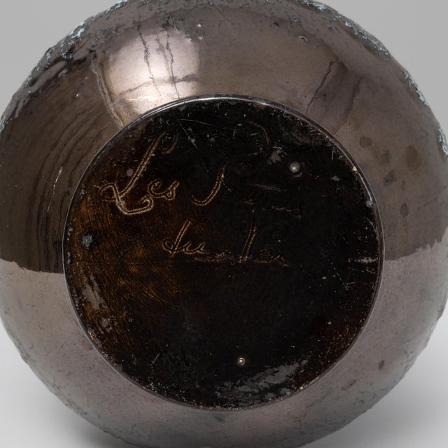 20th Century French Fat Lava Ceramic Vase For Sale - Image 14 of 18
