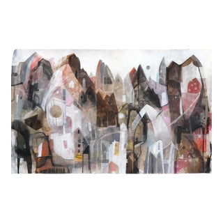 Lucky Road - Large Original Contemporary Abstract Landscape Acrylic Painting on Canvas by Maria C Bernhardsson For Sale