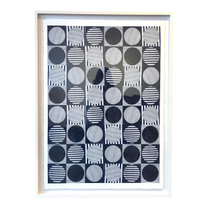 Contemporary Abstract Denim Pattern Print by Maggie Meiners
