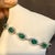 10 Carat Emerald & 3 Carat Diamond Tennis Bracelet 14 Karat White Gold, 16.8 GM For Sale - Image 4 of 18