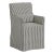 Stoffer Home x Cloth & Company Lindy Slipcover Dining Arm Chair in Jane Stripe Carbon For Sale