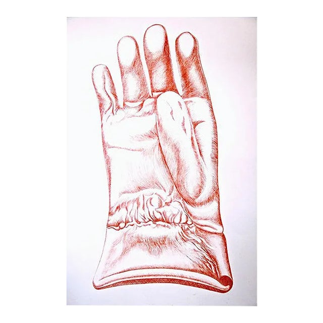 Red Glove - Original Etching by Giacomo Porzano - 1972 1972 For Sale