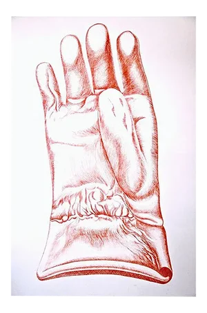 Red Glove - Original Etching by Giacomo Porzano - 1972 1972