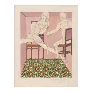 Salvador Dali "Marianne and the Chevalier" Lithograph, 1969 For Sale
