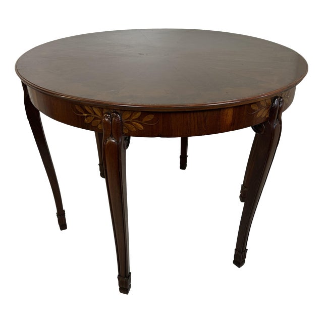 Art Nouveau Five-Legged Table with Parrots, 1890s For Sale