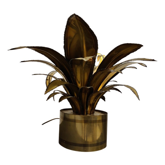 Flower Table Lamp from House Jansen, 1970s For Sale