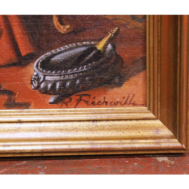 Early 20th Century French Cardinal Genre Interior Painting Signed R. Fricheville For Sale - Image 4 of 11