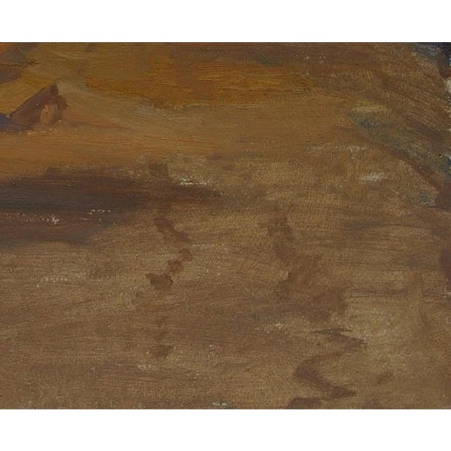 1970s Socialist Realism Oil Painting, Harvestwheat Field, 1970 44-54 For Sale - Image 6 of 6