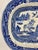 English Antique Blue Willow Serving Platter Made in England - Circa 19th Century For Sale - Image 3 of 12
