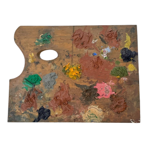 Antique French Provincial Wood Painter’s Palette