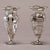 1940s Silver Overlay Glass Vases - a Pair For Sale - Image 10 of 10