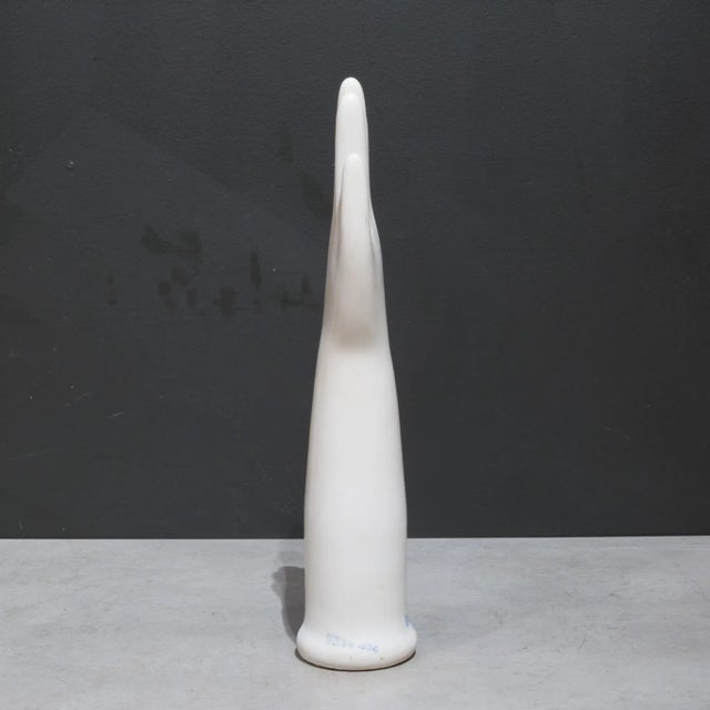 Industrial Vintage Glazed Porcelain Factory Rubber Glove Molds, C.1992 For Sale - Image 3 of 7