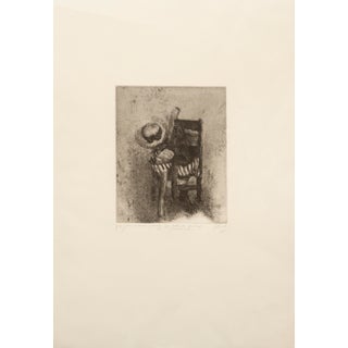 1980s Guillermo Roux, Chair, Etching on Fabriano For Sale